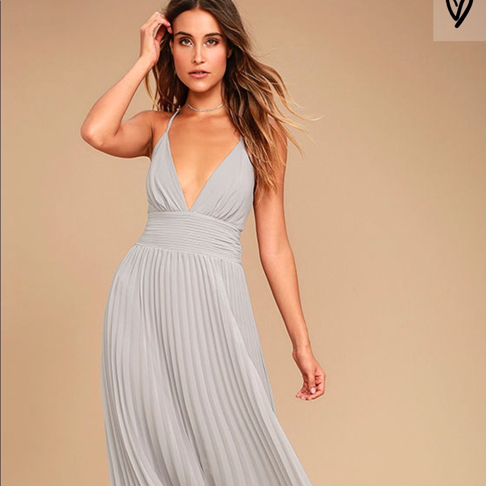 Lulus Blush Pleated Maxi